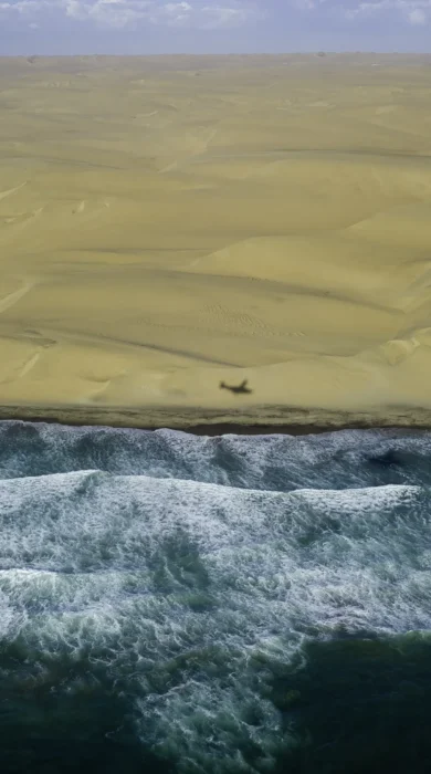 flying over the skeleton coast, namibia safaris