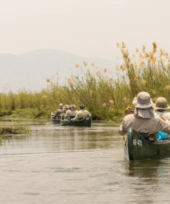 Canoeing in manna pools