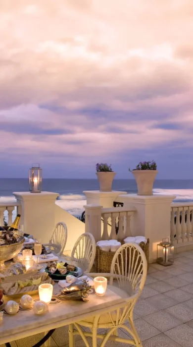 sunset dining, oyster box hotel, umhlanga, south africa