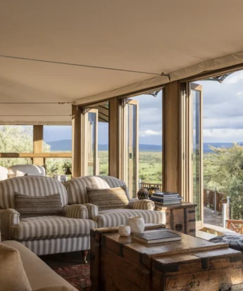 lounge area, ol seki hemingways, greater mara conservancies, kenya