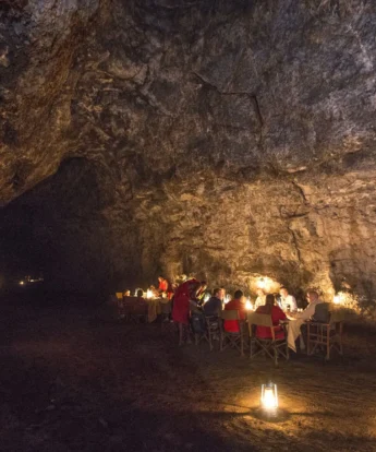 Cave dinner at Chyulu Club, Kenya