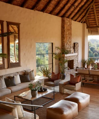 main area, londolozi founders camp, sabi sand reserves, south africa