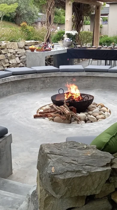 fire pit, kanonkop house, knysna, south africa