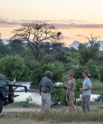 Sundowners, Kambaku River Sands, Timbivati, South Africa