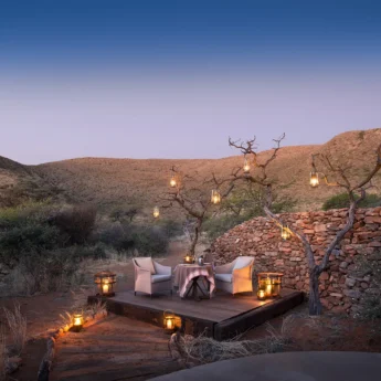 tarkuni private dining, tswalu kalahari, south africa