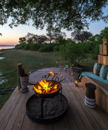 Evening firepit at Duma Tau, Botswana