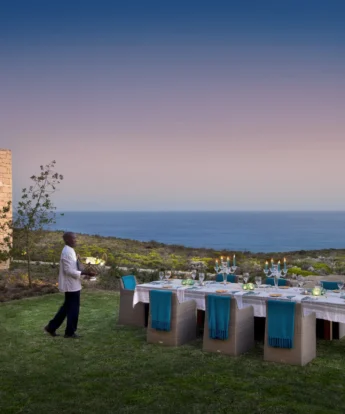 Morukuru Ocean House outside dining