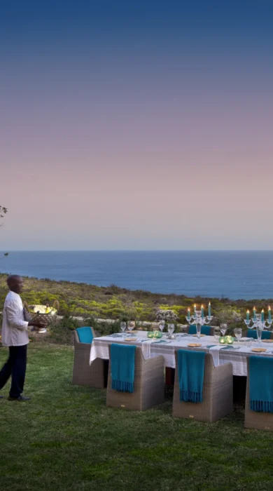 Morukuru Ocean House outside dining