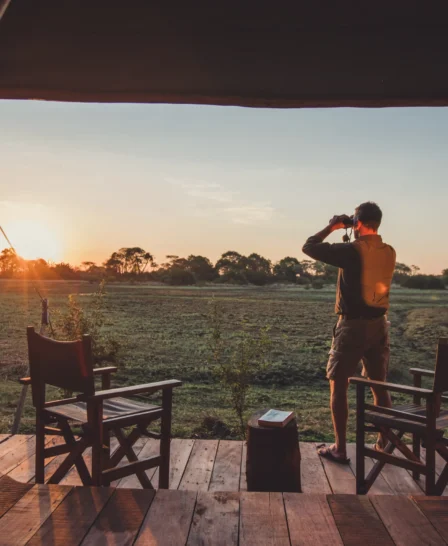 viewing deck, musekse camp, kafue national park, zambia