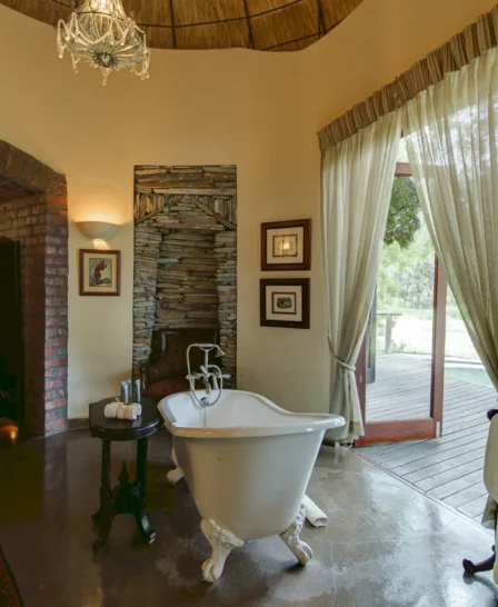 Luxury bathtub safari
