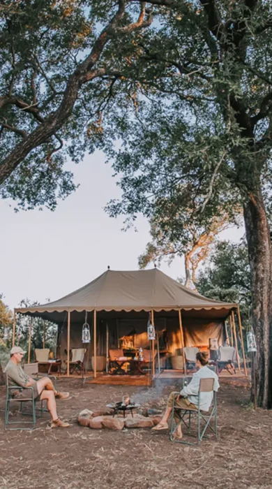 Camp fire, Tanda Tula Field Camp, South Africa