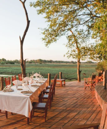 dining musekese zambia yellow zebra safaris