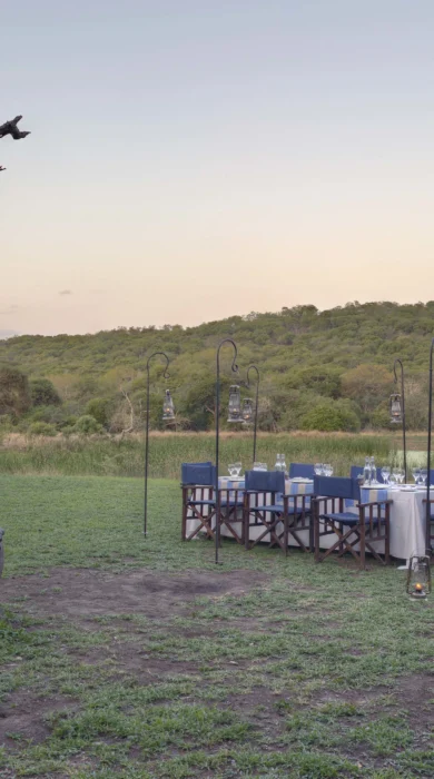 Phinda Zuka Lodge bush dining