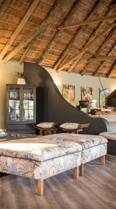 Lounge, Kambaku River Sands, Timbivati, South Africa