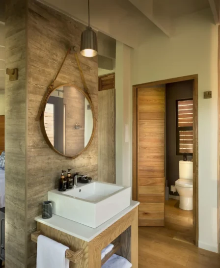 bathroom, marataba mountain lodge, marakele national park, south africa