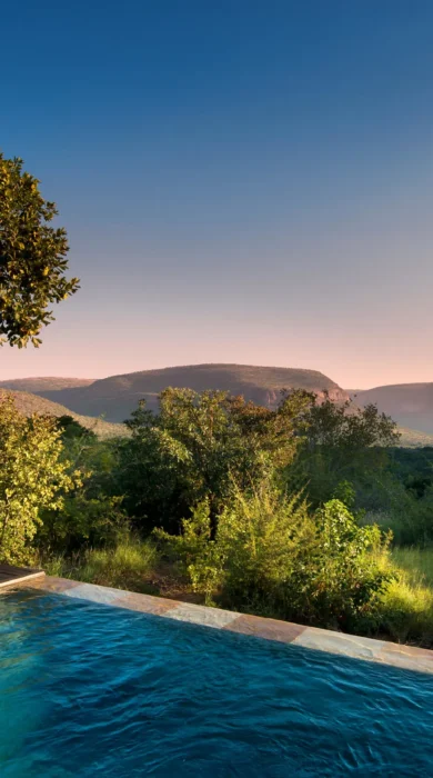 pool area, marataba mountain lodge, marakele national park, south africa