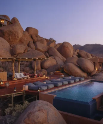 heated infinity pool, Zannier Hotels Sonop, Hardap, Namib desert, Namibia