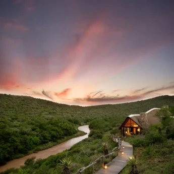 Kwande great fish river lodge sunset, south africa