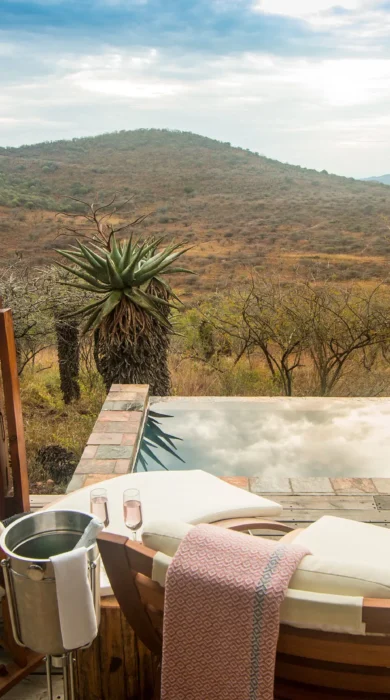 plunge pool, bush villa, kwazulu natal, south africa safaris