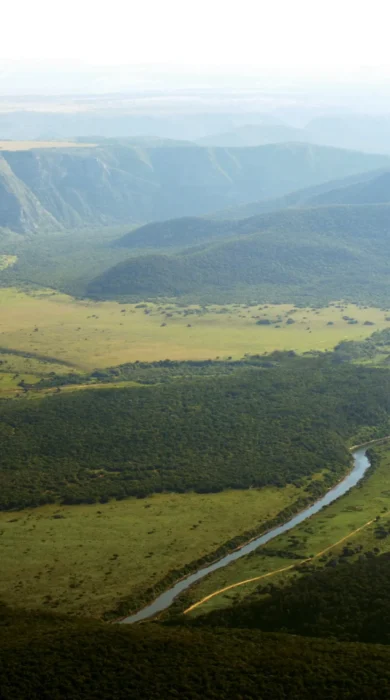 aerial view of the eastern cape, south africa safaris