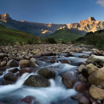 rocky stream, drakensberg mountains, south africa safaris